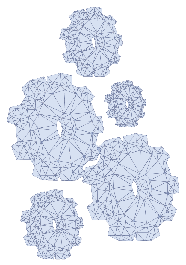 Geometric network artwork representing business collaboration
