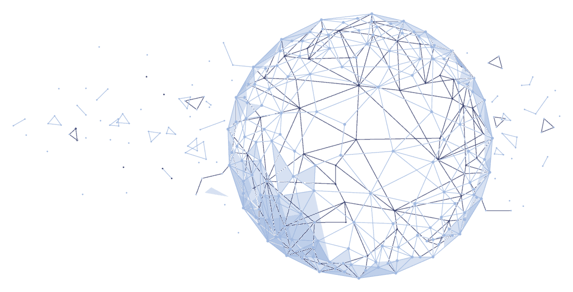 Illustrated global network globe representing connected trade